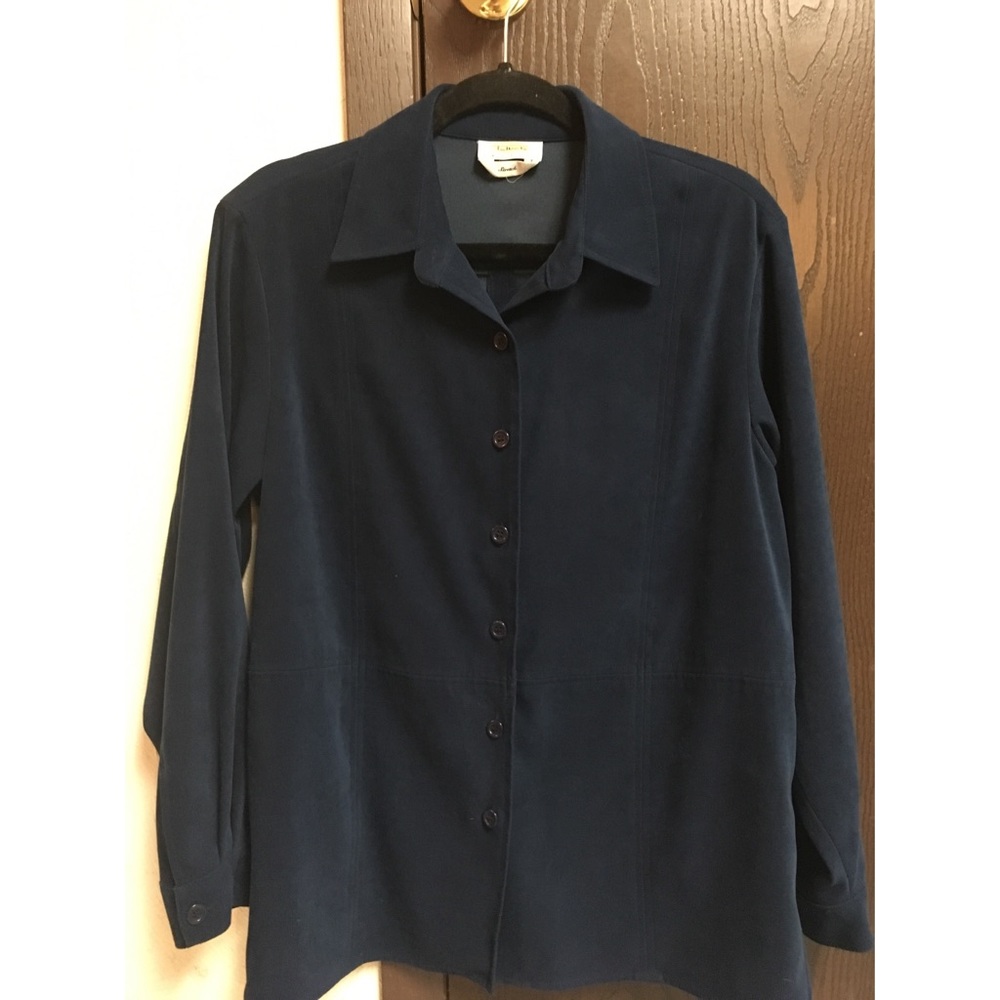 Talbots Blue Faux Suede Jacket